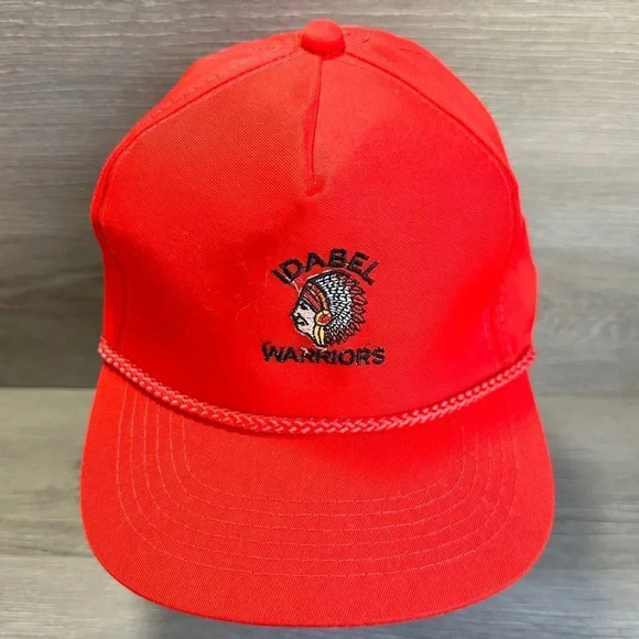 Vintage Idabel Warriors HS Football Prep School Snapback Hat NWOT Idabel, OK - Picture 1 of 5